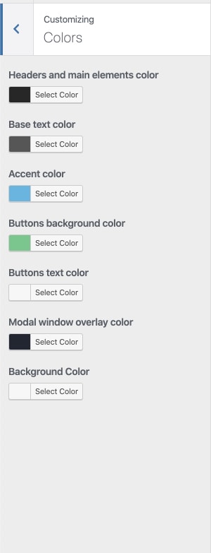 Customizing - Colors