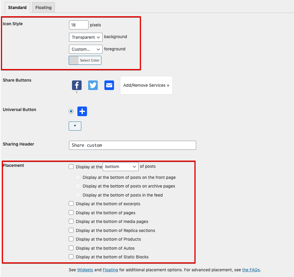 AddToAny Share Settings ‹ AutoZone